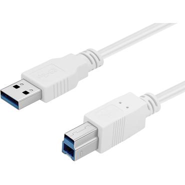 Sandberg 509-23 USB-kabel USB 3.2 Gen 1 (3.1 Gen 1) 1,8 m USB A USB B Hvid