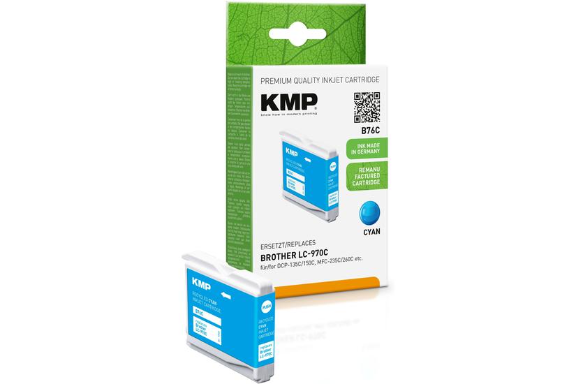 KMP Patron Brother LC-970C 300 S. cyan &aring;tertillverkad