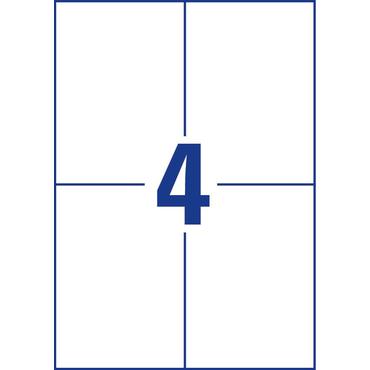 Avery 3483 selvkl&aelig;bende etiket Rektandel Permanent Hvid 400 stk