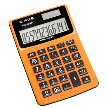 Olympia LCD 1000P regnemaskine Desktop Basis Sort, Orange