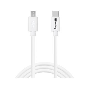 Sandberg 136-74 USB-kabel 1 m USB C Micro-USB B Hvid