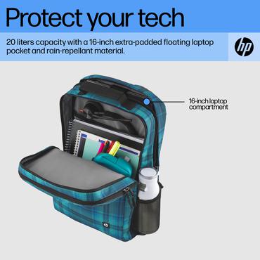 HP Campus XL Tartan Plaid Backpack