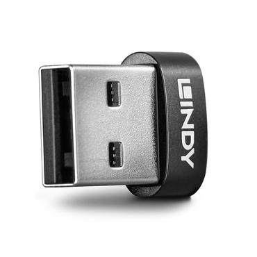 Lindy 41884 kabel kønsskifter USB Type-A USB Type-C Sort