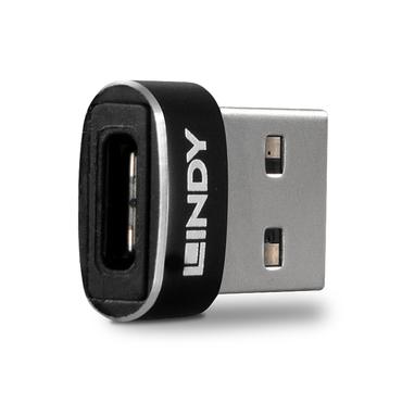 Lindy 41884 kabel kønsskifter USB Type-A USB Type-C Sort