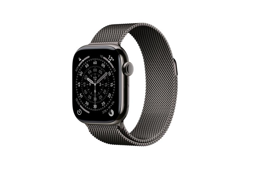 Apple Watch Series 11 OLED 42 mm Digital 374 x 446 pixel Berøringsskærm 5G Titanium Wi-Fi GPS (satellit)