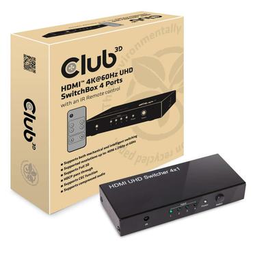 Club 3D SenseVision CSV-1370 - video-/audioswitch - 4 porte