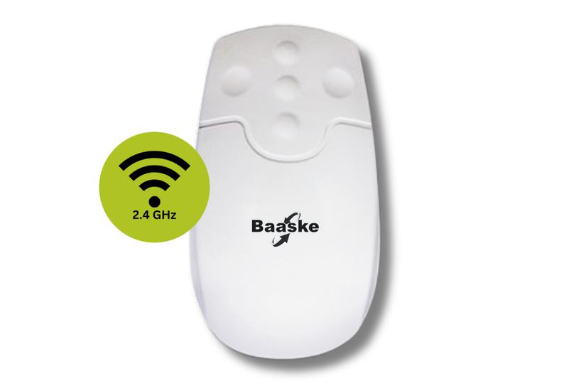 Baaske Mus - Trådlös RF - 800 DPI - Vit - 2 knappar - laser