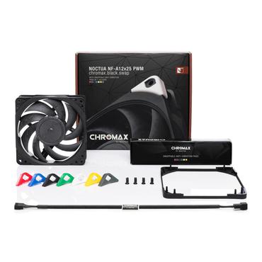 Noctua NF-A12x25 - chromax.black.swap edition - indsats med bl&aelig;ser