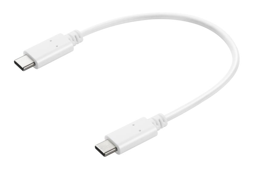 Sandberg - USB Type-C kabel - 24 stift USB-C till 24 stift USB-C - 20 cm