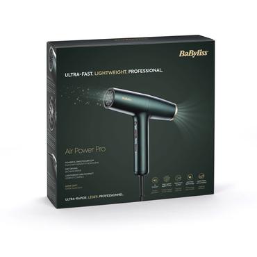 BaByliss Air Power Pro hair dryer 1700 W Gold, Green