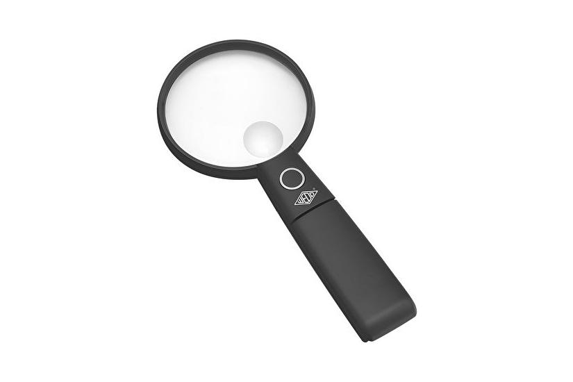 WEDO Lupe rund beleuchtet 90 mm mit StandfuÃ schwarz