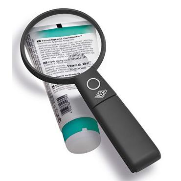 WEDO Lupe rund beleuchtet 90 mm mit StandfuÃ schwarz