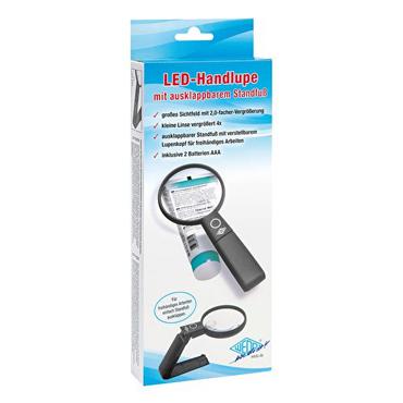 WEDO Lupe rund beleuchtet 90 mm mit StandfuÃ schwarz