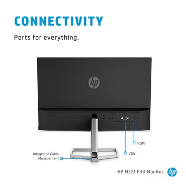 HP M22f skærm - LED baglys - 22" - AMD FreeSync - IPS - 5ms - Full HD 1920x1080 ved 75Hz