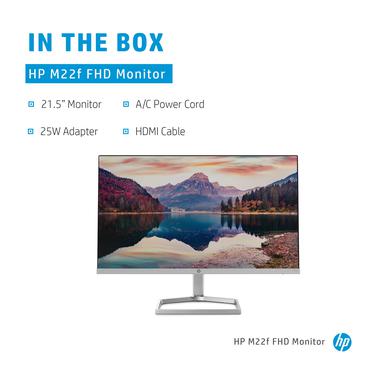 HP M22f skærm - LED baglys - 22" - AMD FreeSync - IPS - 5ms - Full HD 1920x1080 ved 75Hz