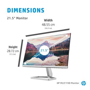 HP M22f skærm - LED baglys - 22" - AMD FreeSync - IPS - 5ms - Full HD 1920x1080 ved 75Hz