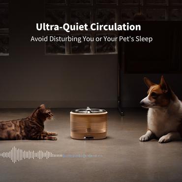 ENABOT ROLA Katzenbrunnen kabellos 2 L Edelstahl leise App Filter Akku