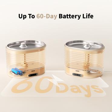 ENABOT ROLA Katzenbrunnen kabellos 2 L Edelstahl leise App Filter Akku