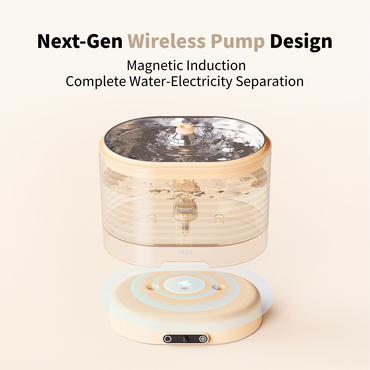 ENABOT ROLA Katzenbrunnen kabellos 2 L Edelstahl leise App Filter Akku