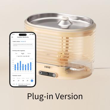ENABOT ROLA Katzenbrunnen kabellos 2 L Edelstahl leise App Filter Akku