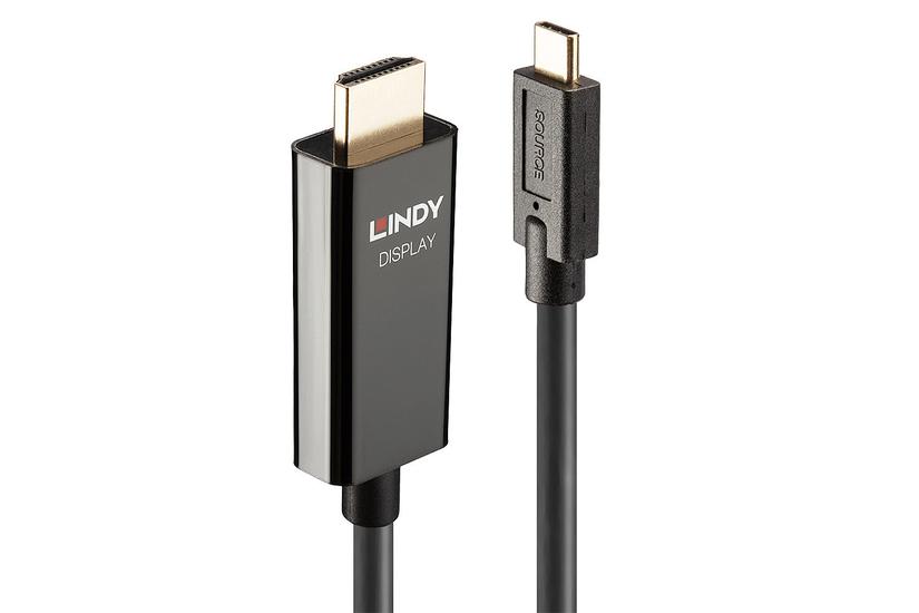 Lindy 43317 videokabel adapter 10 m USB Type-C HDMI Type A (Standard) Sort
