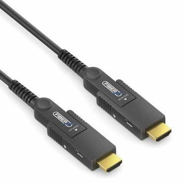 FiberX FX-I352-012 HDMI-kabel 12,5 m HDMI Type A (Standard) HDMI Type D (Micro) Sort