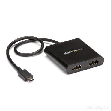 StarTech.com MST-hubb med tv&aring; portar f&ouml;r USB-C till HDMI - 4K 30&nbsp;Hz - adapterkabel - HDMI / USB - 44 m