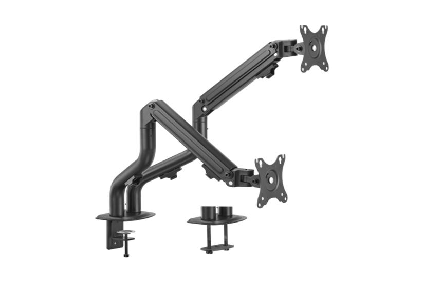 Gembird MA-DA2-02 monteringssats - justerbar - f&ouml;r 2 LCD/plasmapaneler - tippa, upp till 8 kg - svart av fin textur