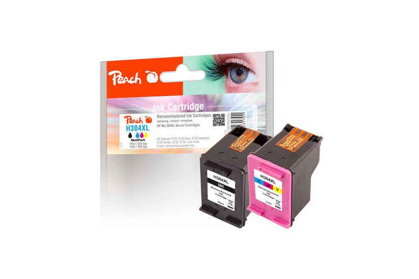 Peach PI300-808 bl&aelig;kpatron 2 stk H&oslash;jt (XL) udbytte Sort, Bl&aring;, Magenta, Gul