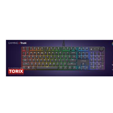Trust GXT 866 TORIX - tastatur - mekanisk full size - QWERTY - USA - sort Indgangsudstyr
