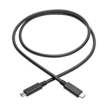 Eaton Tripp Lite Series USB-C Cable (M/M) - USB 3.2, Gen 2 (10 Gbps), 5A (100W) Rating, Thunderbolt 3 Compatible, 3 ft. (0.91 m) - USB-kabel - 24 pin USB-C till 24 pin USB-C - 91.4 cm