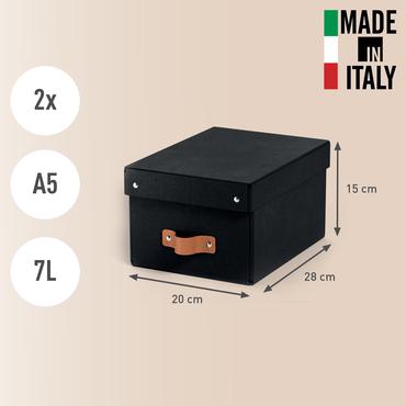 Leitz Puro opbevaringsboks med låg, small, 7 L, 100 % recirkuleret karton, pakke med 2 stk