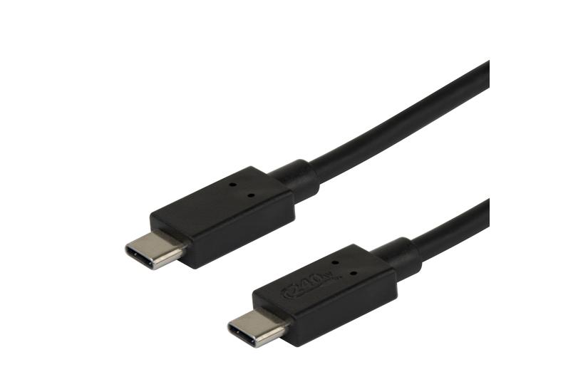 Deltaco USBC-2101 USB-kabel USB 2.0 1 m Sort