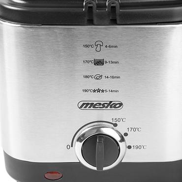 Mesko Home MS 4910 frituregryde Enkelt 1,5 L Enkeltstående 900 W Sort, Satin stål