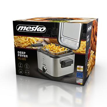 Mesko Home MS 4910 frituregryde Enkelt 1,5 L Enkeltstående 900 W Sort, Satin stål