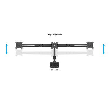 Multibrackets M VESA Desktopmount Triple Desk Clamp 15"-24" monteringssats - för 3 LCD-bildskärmar - svart
