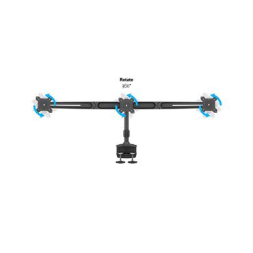 Multibrackets M VESA Desktopmount Triple Desk Clamp 15"-24" monteringssats - för 3 LCD-bildskärmar - svart