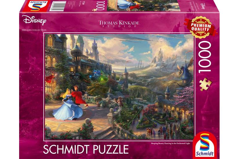Schmidt Spiele Thomas Kinkade Studios: Sleeping Beauty Dancing in the Enchanted Light, Puzzle (Disney Dreams Collections)