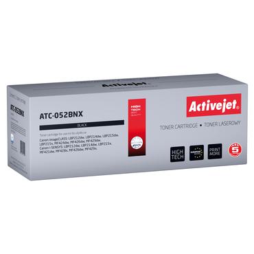 Activejet ATC-052BNX Tonerpatron til Canon-printere; Canon 052BK XL udskiftning; Supreme; 9200 sider; sort