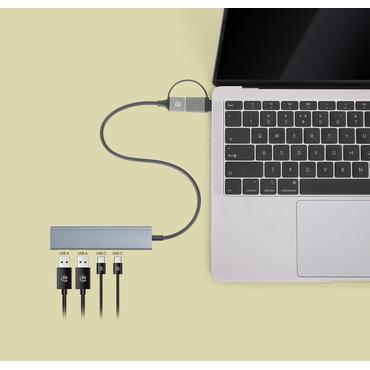MANHATTAN 4-Port USB A/C Hub 2x USB-A 2x USB-C Ports