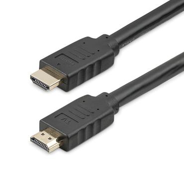 StarTech.com 10 m HDMI 2.0-kabel - 4K 60 Hz aktiv HDMI-kabel - CL2-klassad f&ouml;r v&auml;gginstallation - UHD-HDMI-kabel med h&ouml;g hastighet och l&aring;ng h&aring;llbarhet - HDR, 18 Gbps - Hane-till-hane-sladd - Svart - HDMI-kabel - 10 m