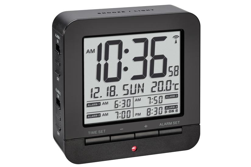 TFA-Dostmann 60.2536 Digital alarmur Sort