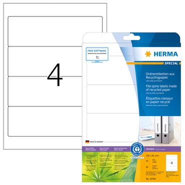 HERMA  Ordneretiketten Recycling A4 20 Blatt 192x61