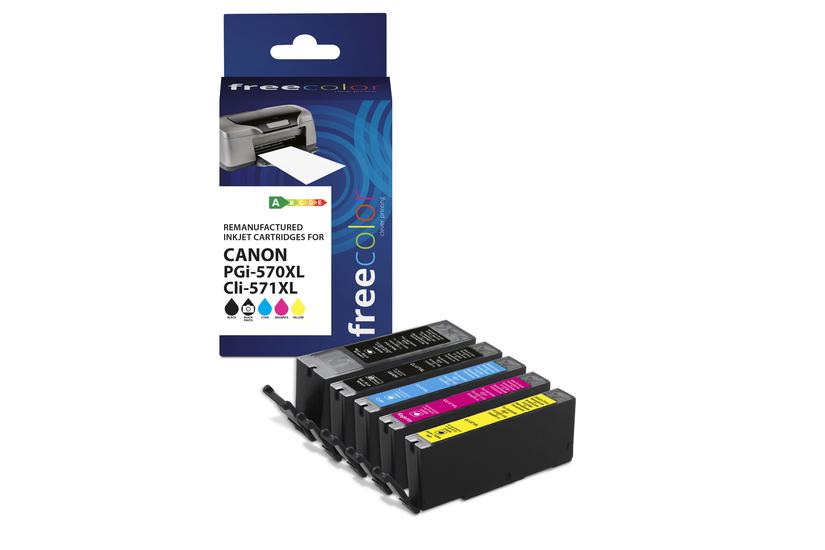 Freecolor Patrone Canon PGI-570XL black + CLI-571XL BK/C/M/Y remanufactured
