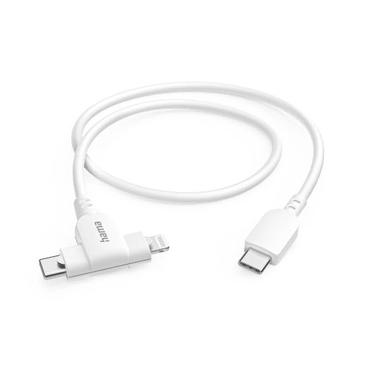 HAMA Charging Cable USB-C to USB-C or Lightning 1.5m White
