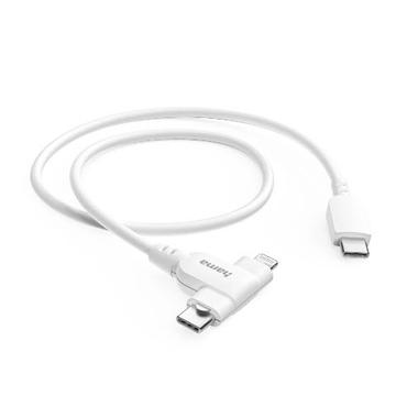 HAMA Charging Cable USB-C to USB-C or Lightning 1.5m White