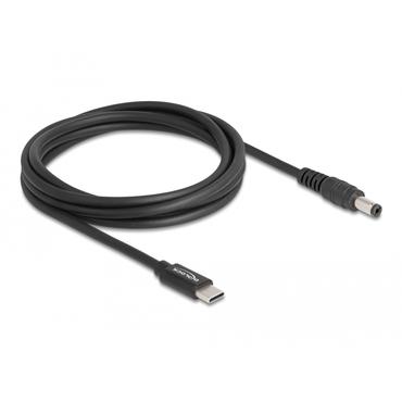 Delock - strömkabel - 24 pin USB-C till DC-jack 5,5 x 2,1 mm - 1.5 m