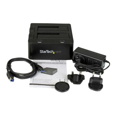 StarTech.com USB 3.0 Dual Hard Drive Docking Station with UASP for 2.5 / 3.5in HDD / SSD