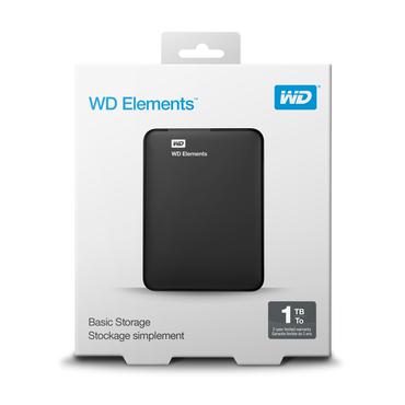 WD Elements Portable WDBUZG0010BBK - 1 TB - Ekstern HDD - USB 3.0