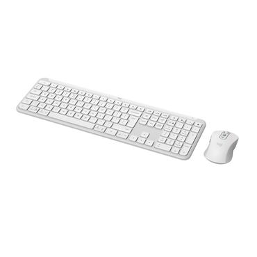 Logitech Signature Slim Combo MK950 - sæt med mus og tastatur - 100% full size - QWERTY - US International - off-white Indgangsudstyr